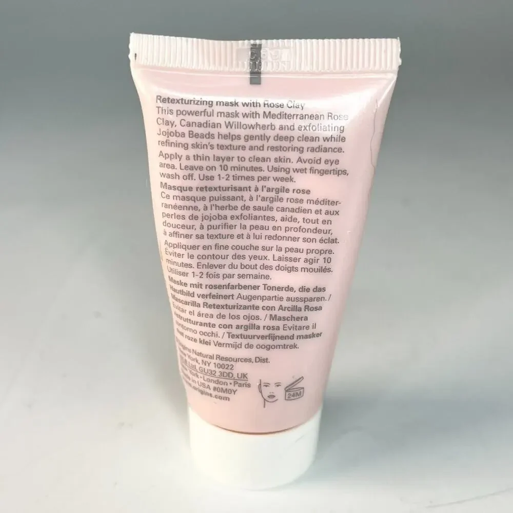 Origins Original Skin Retexturizing Rose Clay Mask Travel 1 fl oz 30ml New
